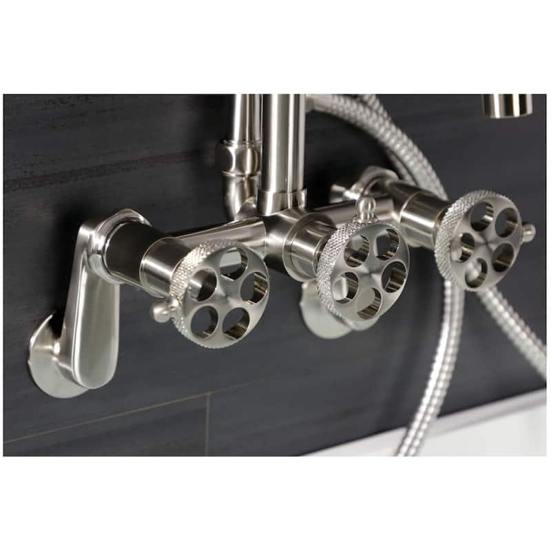 Kingston Brass AE845.RKX Webb Wall Mounted Tub Filler with Built-In