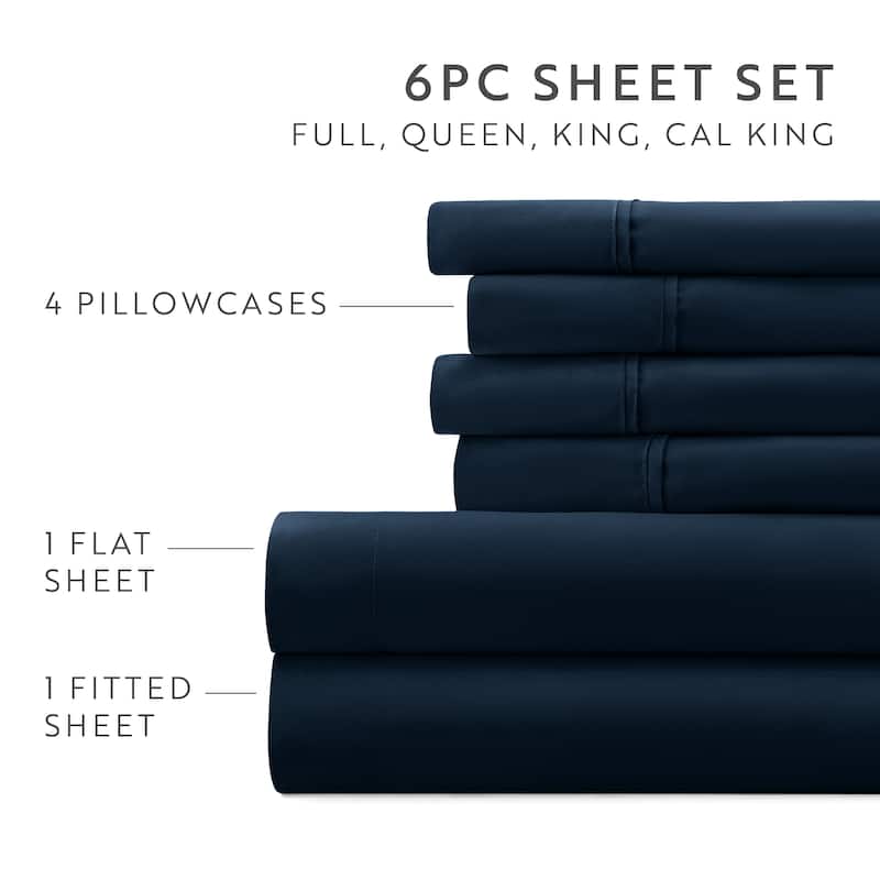 Becky Cameron Double Brushed Deep Pocket 6 Piece Sheet Set
