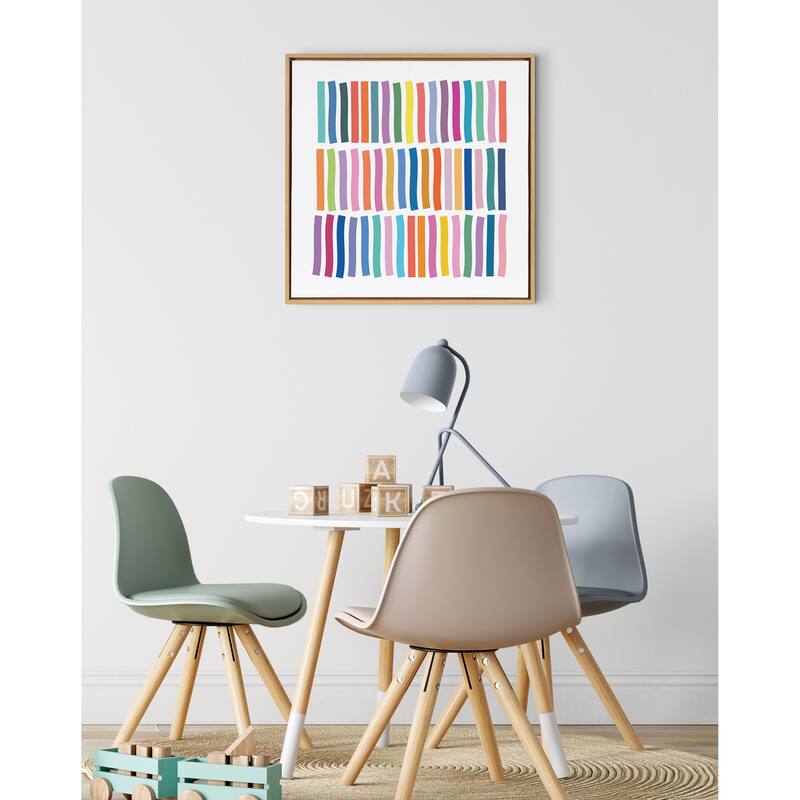 Kate and Laurel Sylvie Whimsical Framed Canvas by Apricot and Birch