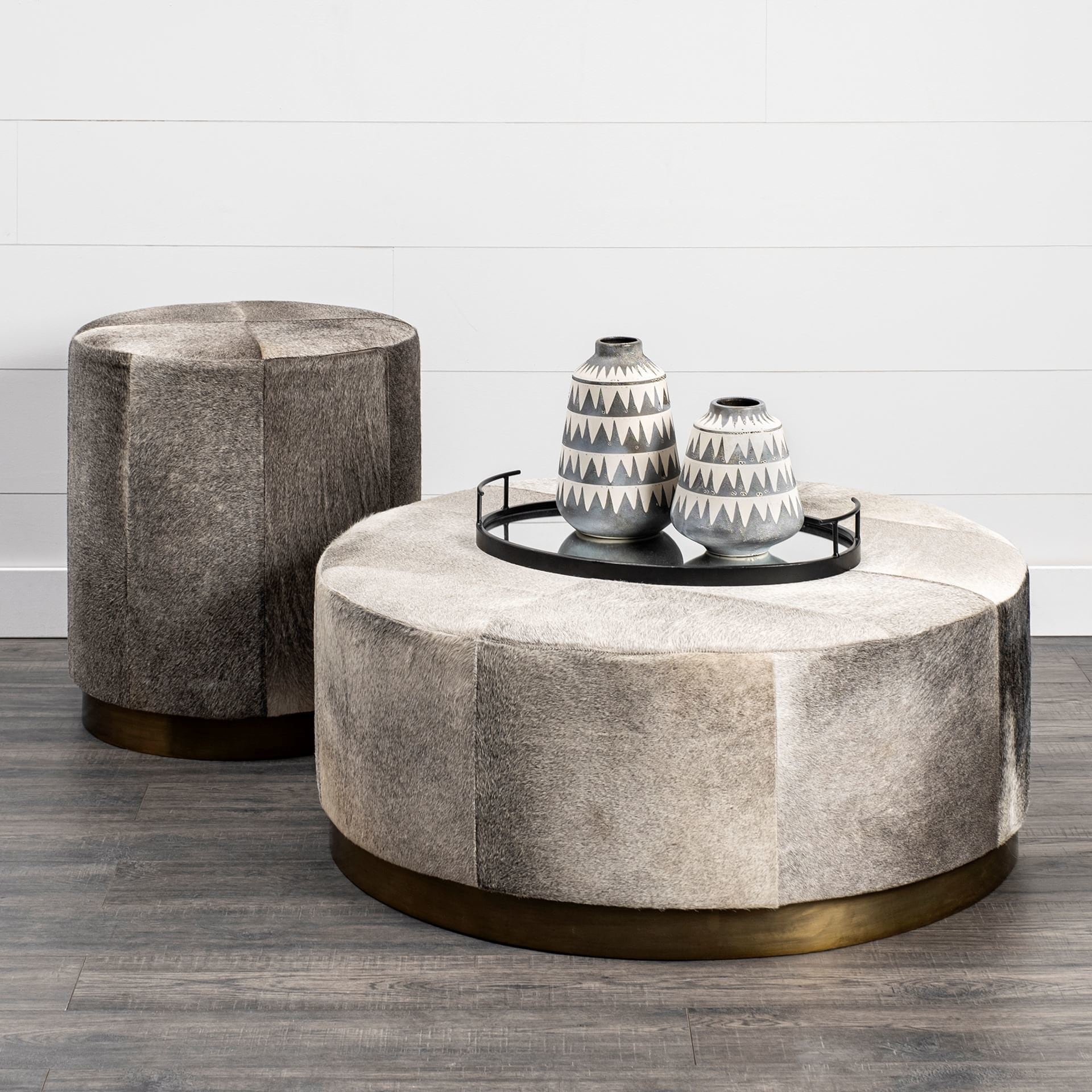 Mercana Zahavi Hair-On-Hide Ottoman Collection
