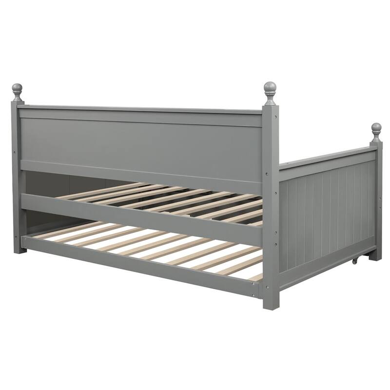 Harper & Bright Designs Twin Size Wood Daybed with Twin Size Trundle