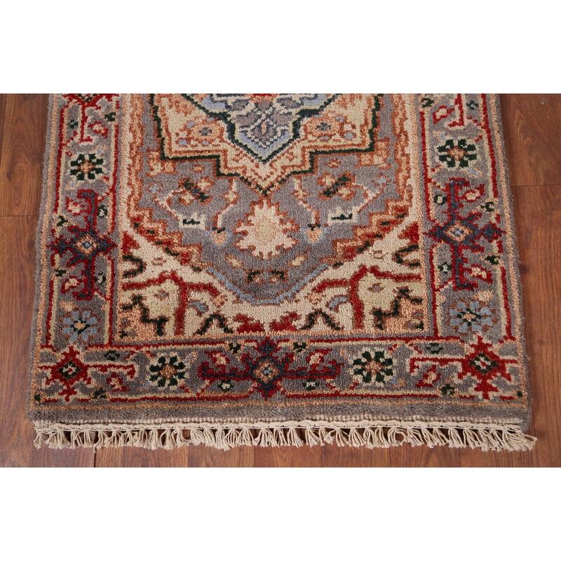 Gray Heriz Serapi Indian Accent Rug Handmade Oriental Wool Carpet - 2'0" x 3'0"