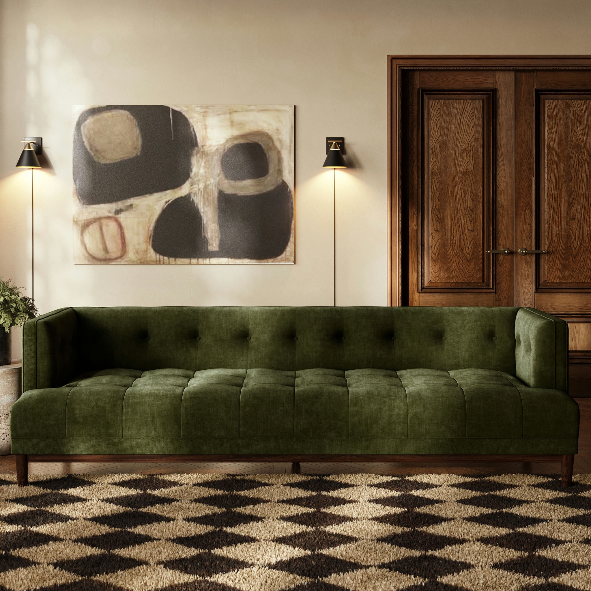Poly & Bark Bolton Velvet 100" Sofa