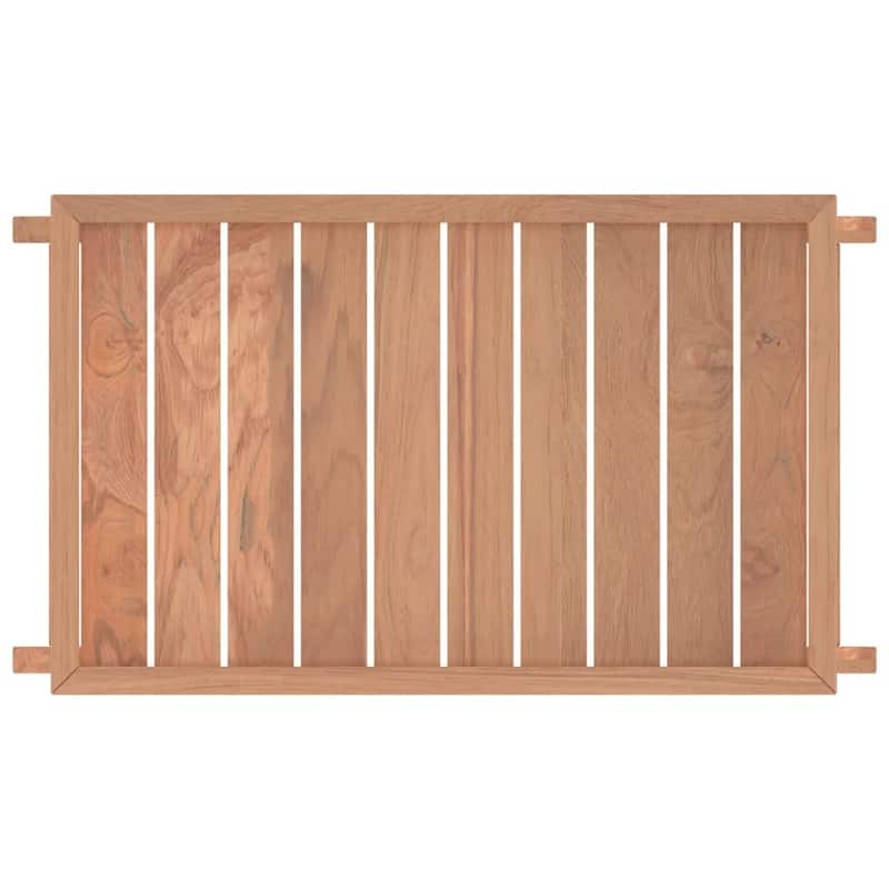 vidaXL Tray Natural Teak Solid Teak Wood Small Foldable Folding Tray - 13.8 x 21.7 x 9.8