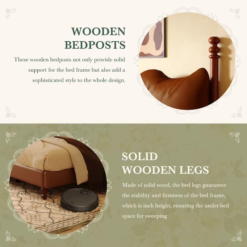 Calka Luxury Upholstered PU Leather Bed by Christopher Knight Home