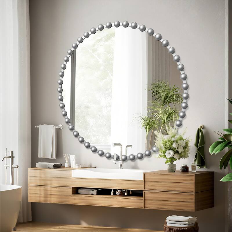 Iron Bead Wall Mirror to Enhance the Overall Otyle