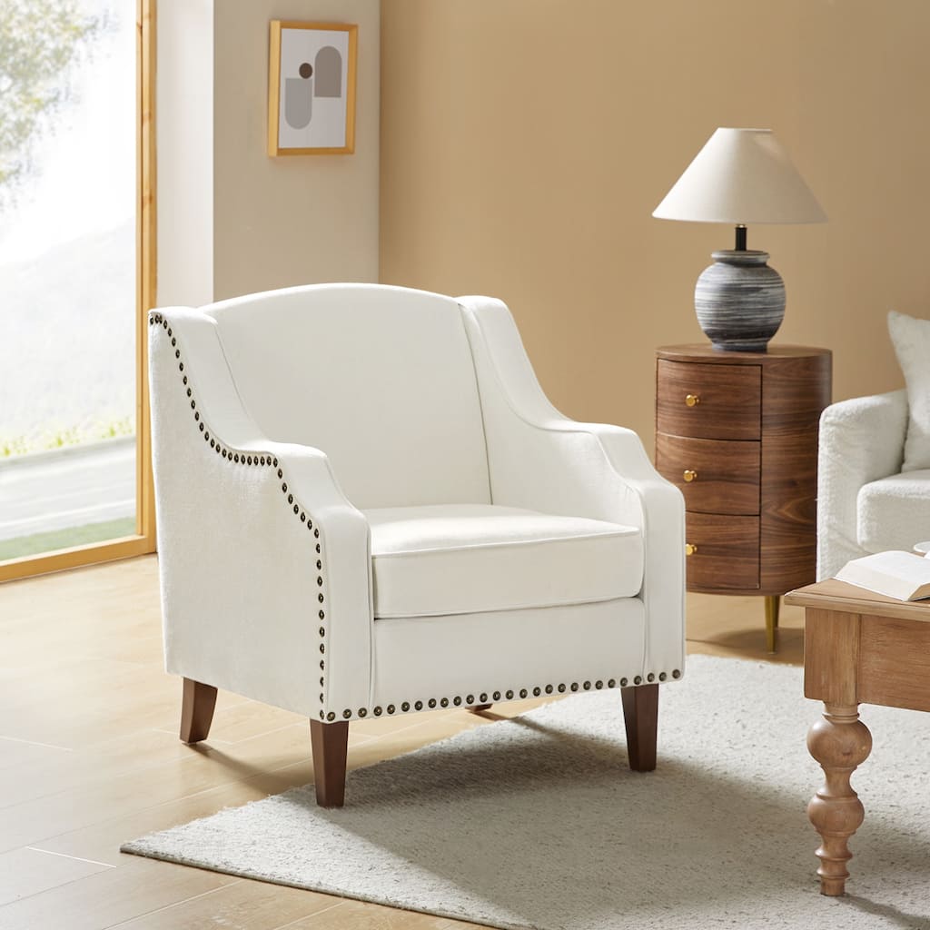 Lucretius Armchair with Nailhead Trim by HULALA HOME
