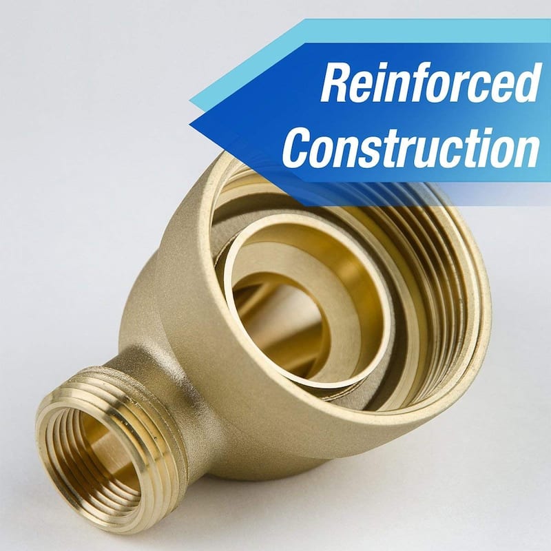 iSpring WSP Reusable Spin Down Sediment Water Filter Whole House Water Filtration System -1" MNPT + 3/4" FNPT, Brass - WSP-50