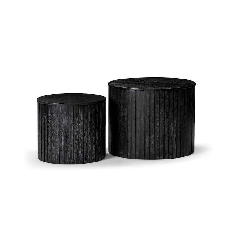 Maven Lane Austin Nesting Tables 2 Piece - Black