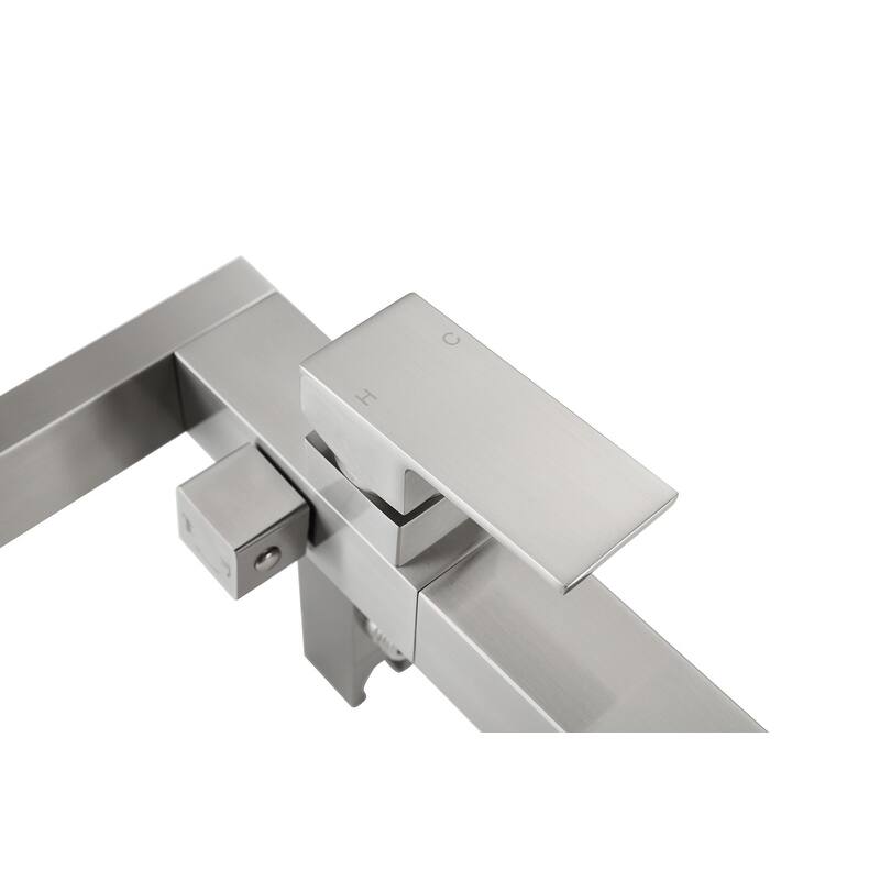 Indigo Home Floor Mounted Roman Tub Faucet with Handshower