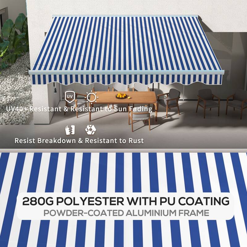 13' x 10' motorized retractable awning