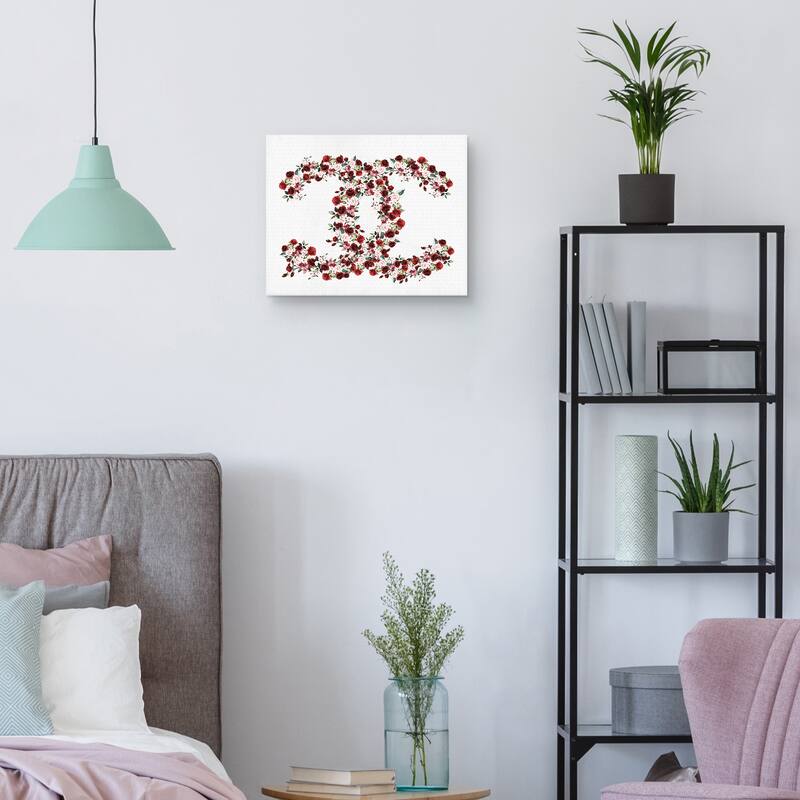Fashion Floral Logo Canvas Art Print