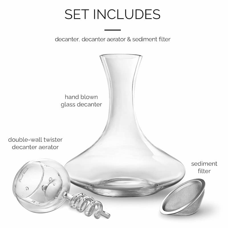 Final Touch Twister Glass Aerator and Decanter Set - 25.4 oz