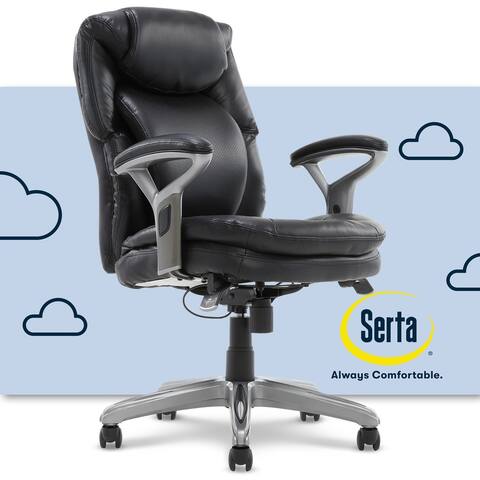 Serta Anniston Wellness by Design Mid-Back Leather Office Chair