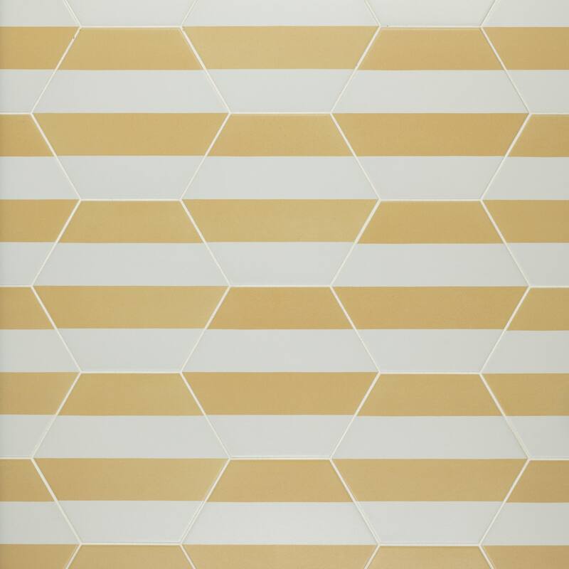 Merola Tile Porto Capri Hex Dandelion 8-5/8" x 9-7/8" Porcelain Floor and Wall Tile