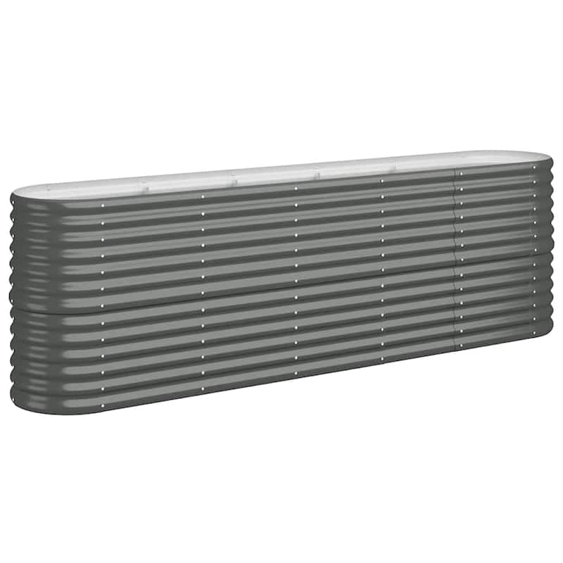 vidaXL Garden Raised Bed Patio Outdoor Raised Planter Box Powder-coated Steel