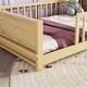 preview thumbnail 29 of 33, Floor Twin size Platform Bed with Built-in Book Storage Rack,Kids Bed Design