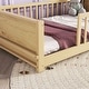 preview thumbnail 5 of 33, Twin Size Pine Wood Floor Platform Bed with Fence