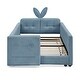 preview thumbnail 18 of 53, Twin Size Upholstered Platform Bed with Headboard,Montessori Bed Frame for Toddlers,Floor Bed