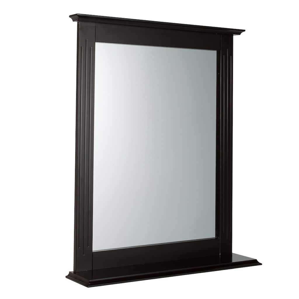 Gymax Bathroom Wall-Mounted Mirror W/Shelf Vanity Makeup Mirror