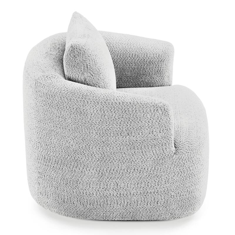 360° Swivel Accent Chair with Throw Pillow by Harper&Bright Designs