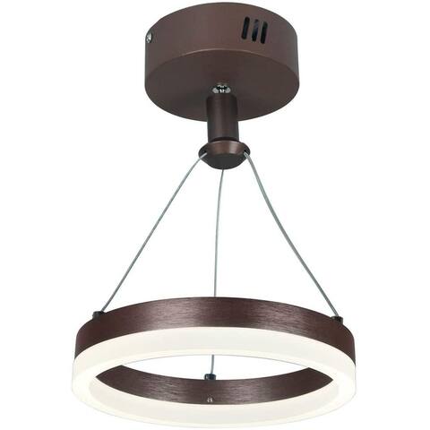 LED circle pendant light Modern Gold Plastice Semi Flush Mount pendant fixture