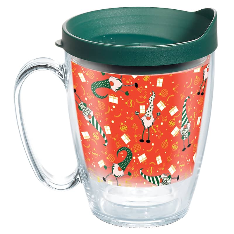 Tervis Christmas Gnomes Pattern Holiday Made in USA Double Walled Insulated Travel Tumbler, Classic - 16oz Mug - 16oz Mug
