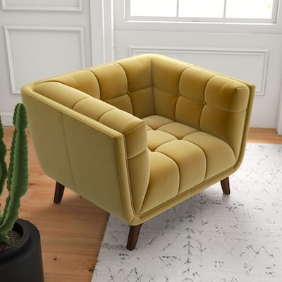 Kameron Mid Century Modern Luxury Tufted Accent Armchair