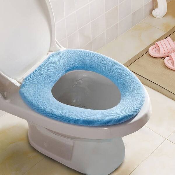 Shop Bathroom Polyester Round Shape Washable Cloth Warmer Toilet