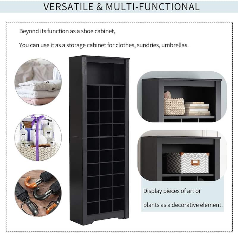 30 Pair Shoe Storage with Multiple Storage Capacity