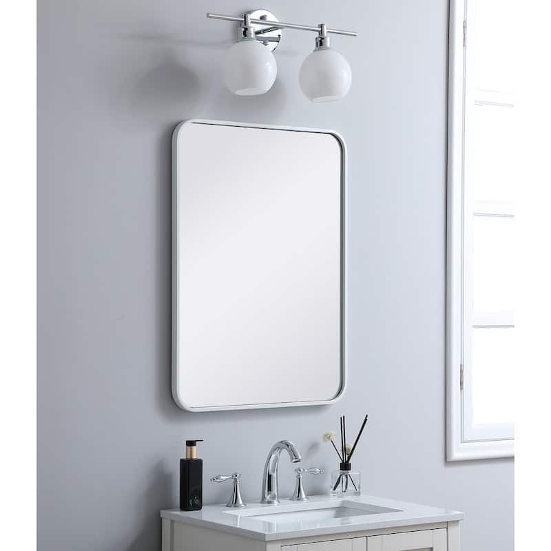 Ezra Soft Corner Metal Rectangular Mirror