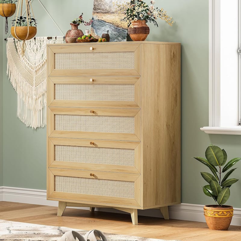 Rattan Dresser for Bedroom with Drawer Dressers & Chests of Drawers