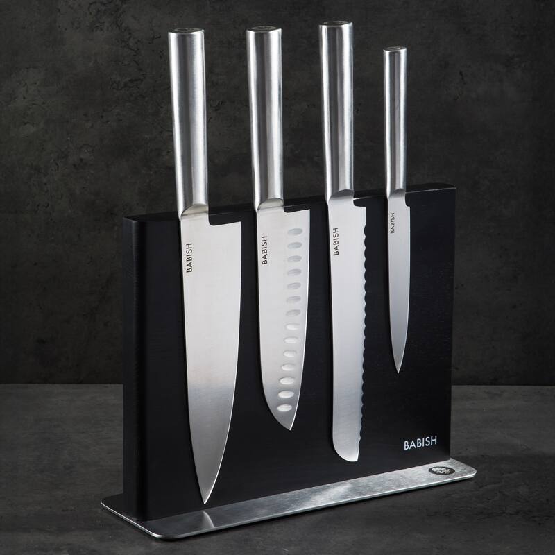 Babish 5 Piece 1.4116 German Steel Magnetic Knife Block Set