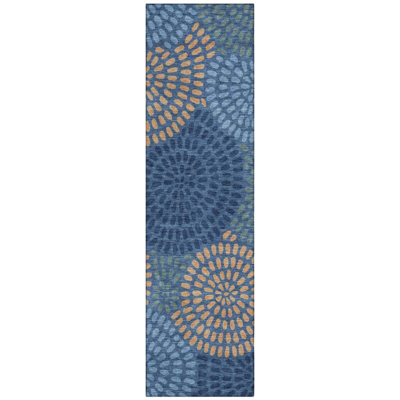 Machine Washable Indoor/ Outdoor Casual Ric Chantille Rug