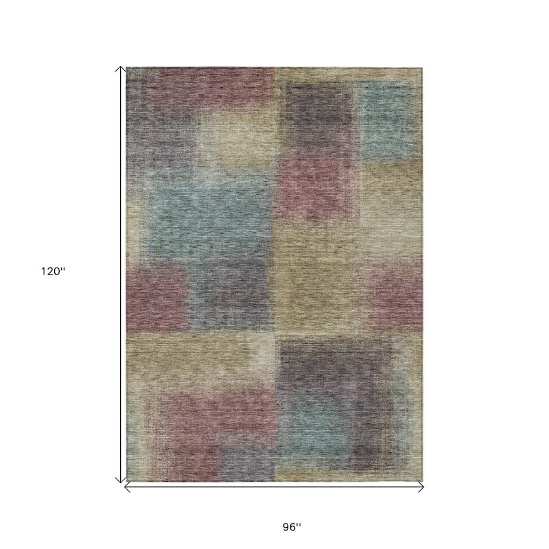 HomeRoots Abstract Transitional Rectangle Outdoor Rug