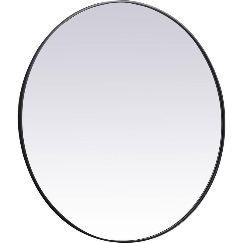 Elegant Lighting Eternity 45" Diameter Circular Beveled Metal Framed - Black
