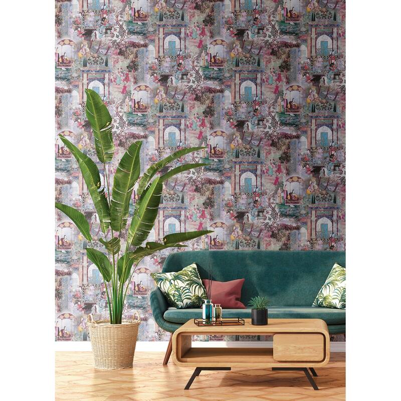 AS Creation Fenmore Light Blue Indian Safari Wallpaper