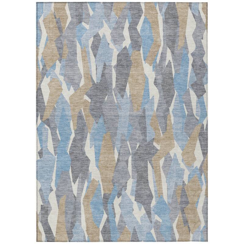 Machine Washable Indoor/ Outdoor Contemporary Dylan Chantille Rug