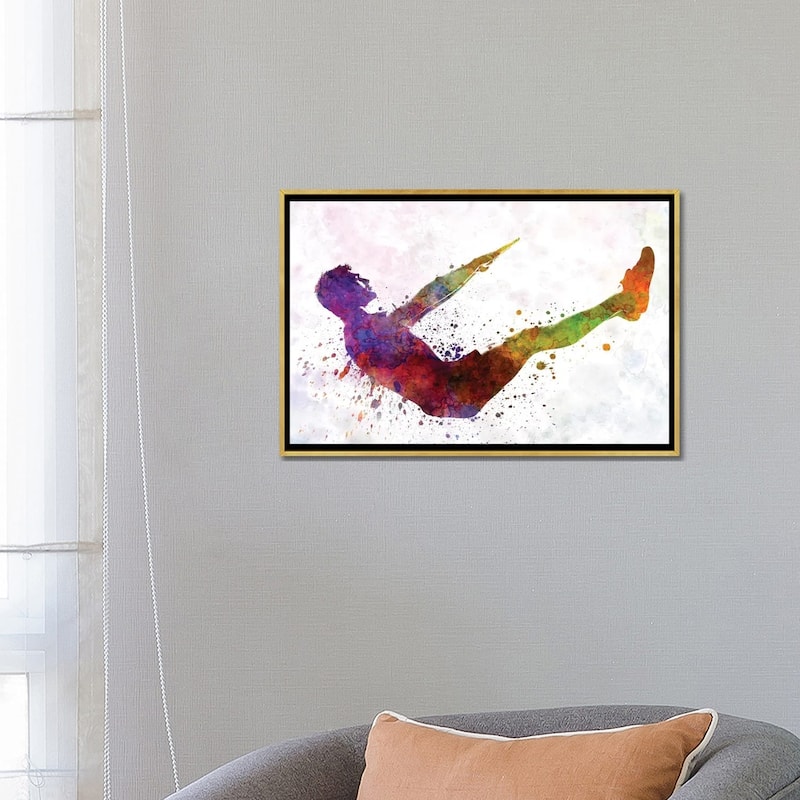 iCanvas "Man Exercising Workout Fitness" by Paul Rommer Framed Canvas Print