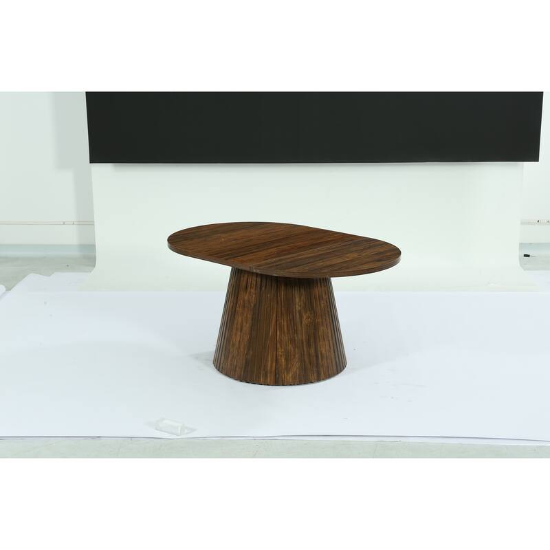 59" Oval Kitchen Table with Heavy Pedestal