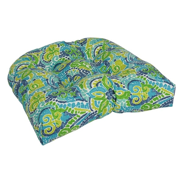 19-inch Rounded Back Tufted Indoor/Outdoor Chair Cushion