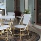 preview thumbnail 1 of 23, Tobias Outdoor Rattan and Metal Bistro Dining Chair