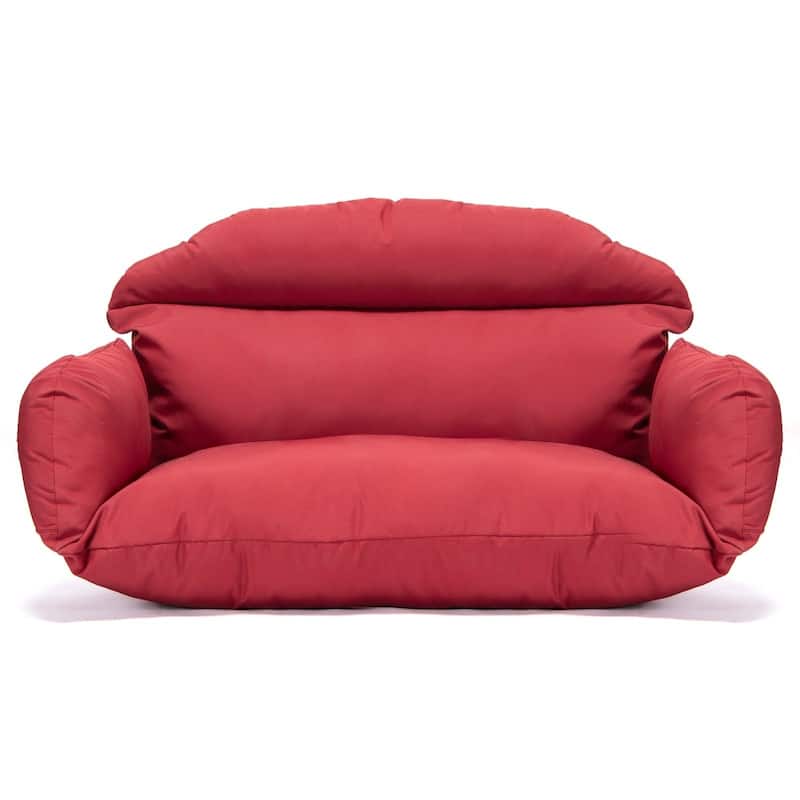 2-Person Hanging Egg Chair Cushion - Durable, Soft Outdoor Swing Seat Replacement - All Colors - Red