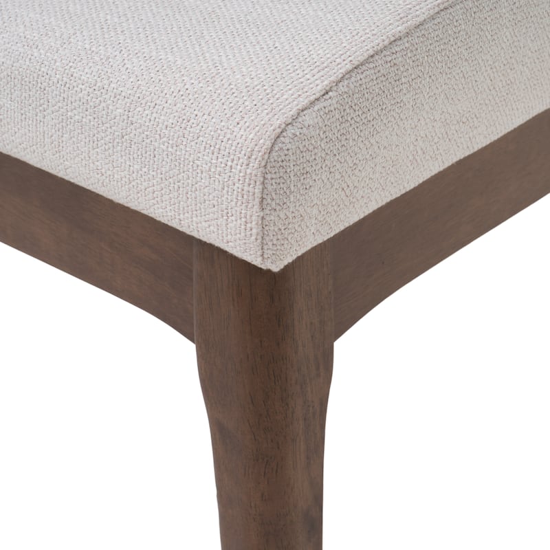 Roomfitters Modern Upholstered Dining Chairs with Solid Wood Legs and Fabric Seat, Set of 2