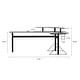 preview thumbnail 11 of 17, Jamesdar Core Powered L-shaped Computer Gaming Desk with Monitor Stand