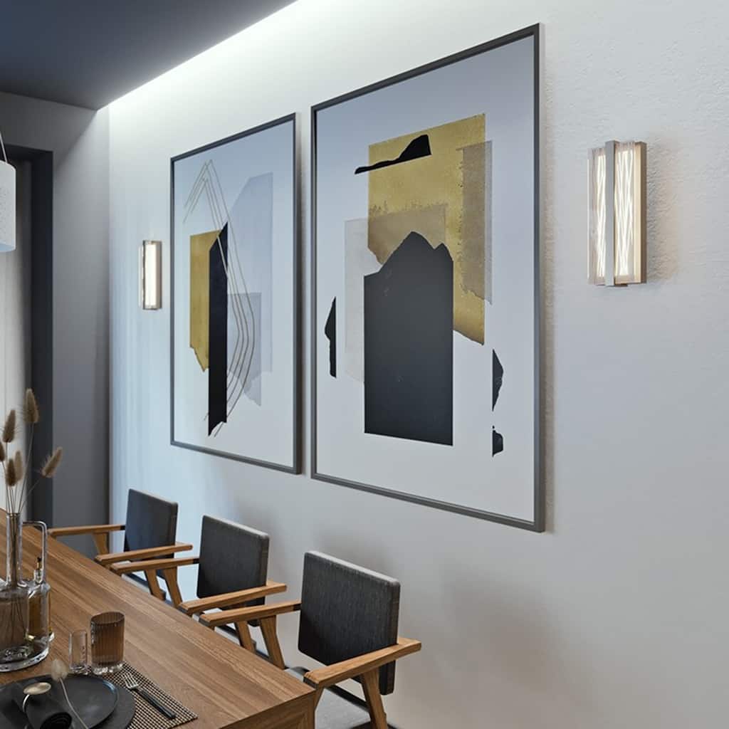 Gallery 14-inch Satin Nickel LED Wall Sconce, Clear Shade