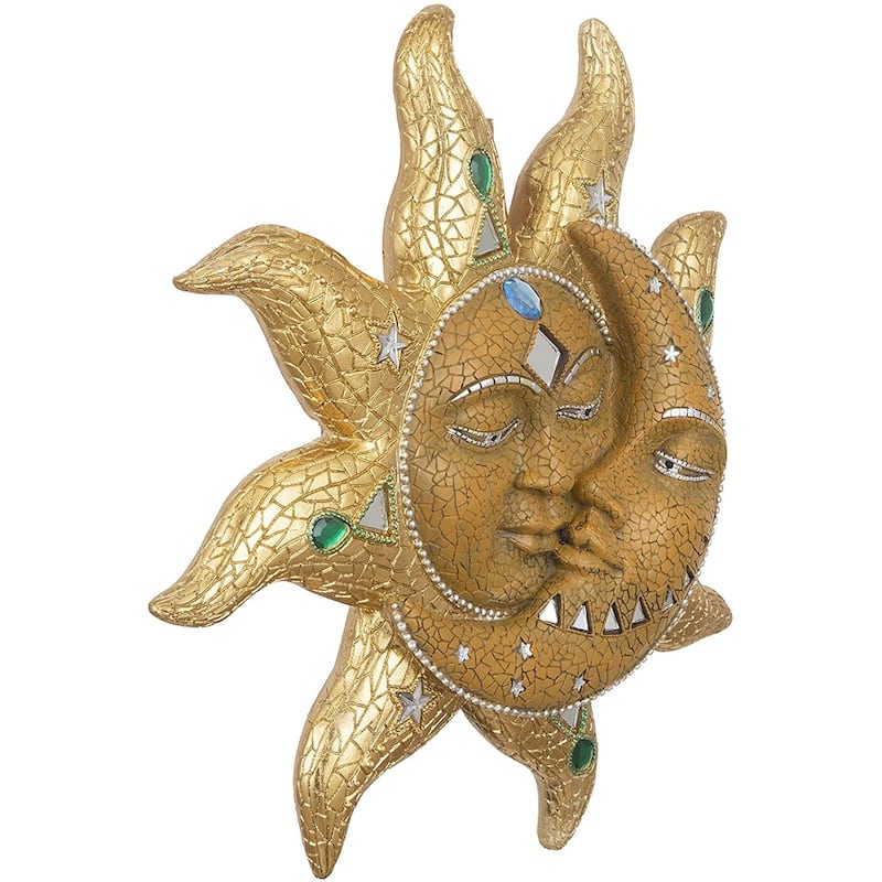Q-Max Mosaic Sun and Moon Wall Decor