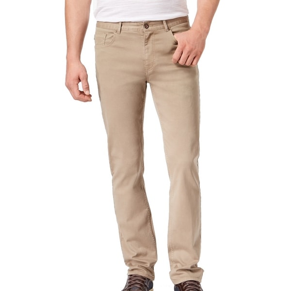 DKNY Mens Chino Pant Beige Size 38x32 St Marks Slim Straight Leg Stretch. Opens flyout.