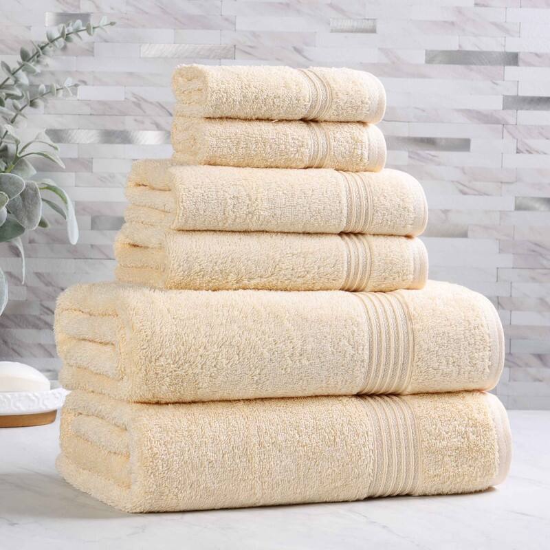 Superior Heritage Egyptian Cotton Absorbent 6-Piece Towel Set