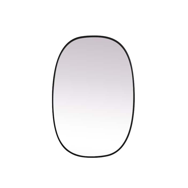 Elegant Lighting MR2B2740 Brynn 27" W x 40" H Modern Oval Bathroom - Black